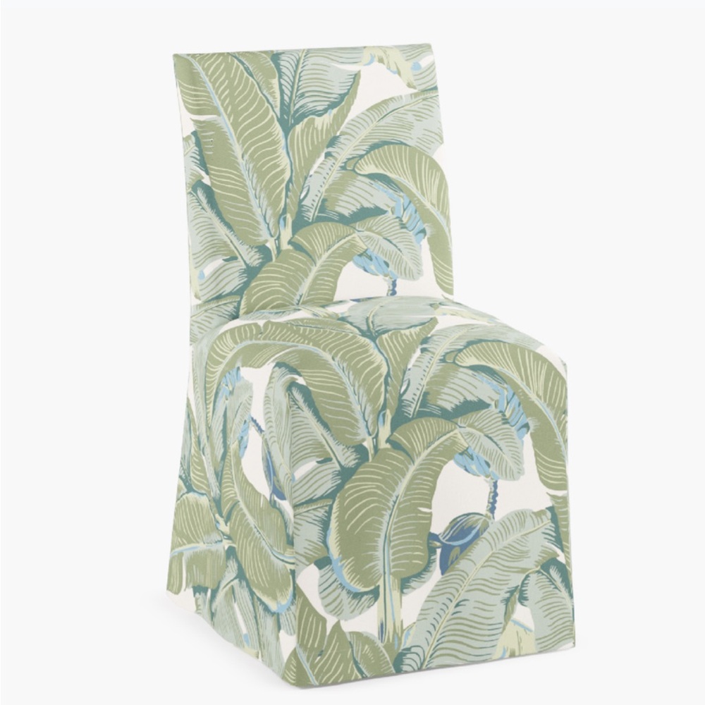 The Inside CB Stockwell Tropical Leaf Print Chair Cover NWT